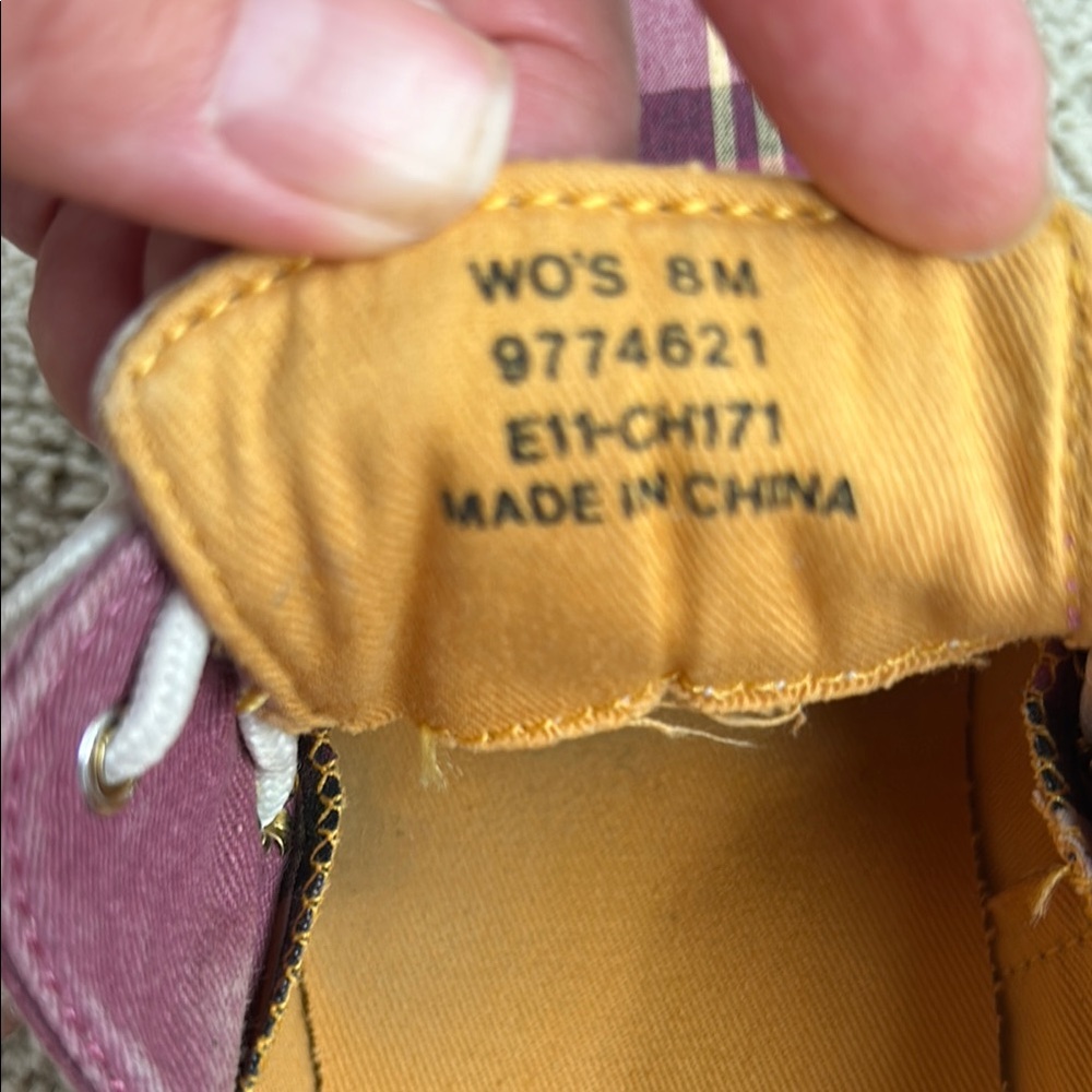 Sperry Top-Sider Madras Plaid Boat Shoes, 8 - Picture 5 of 5